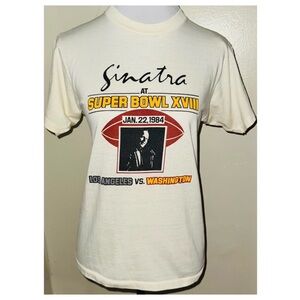 RARE! Vintage 1984 Sinatra Super Bowl XVIII Tee, Unisex Sz M